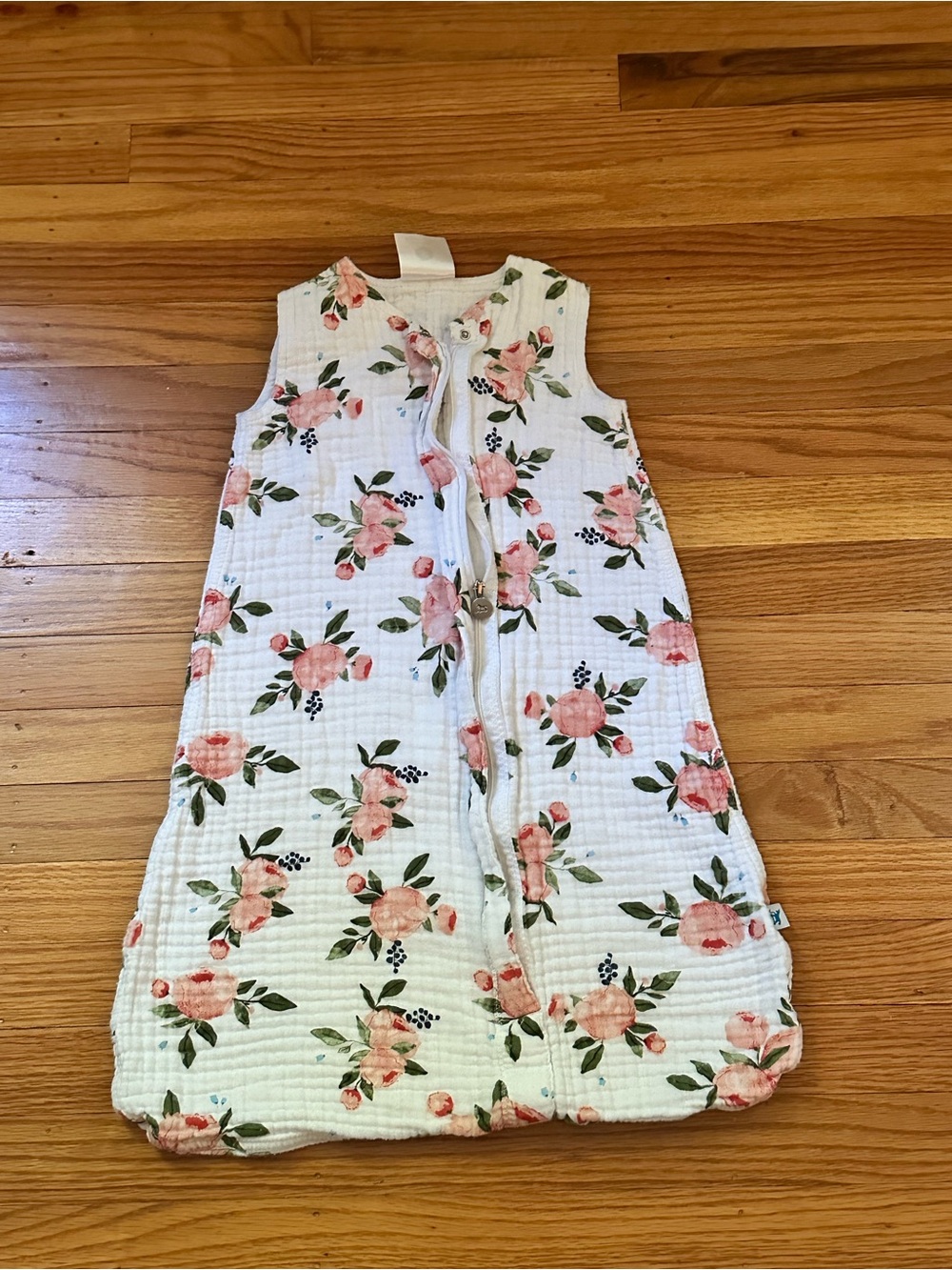 Sleepsack for Kids — Pink Floral on White